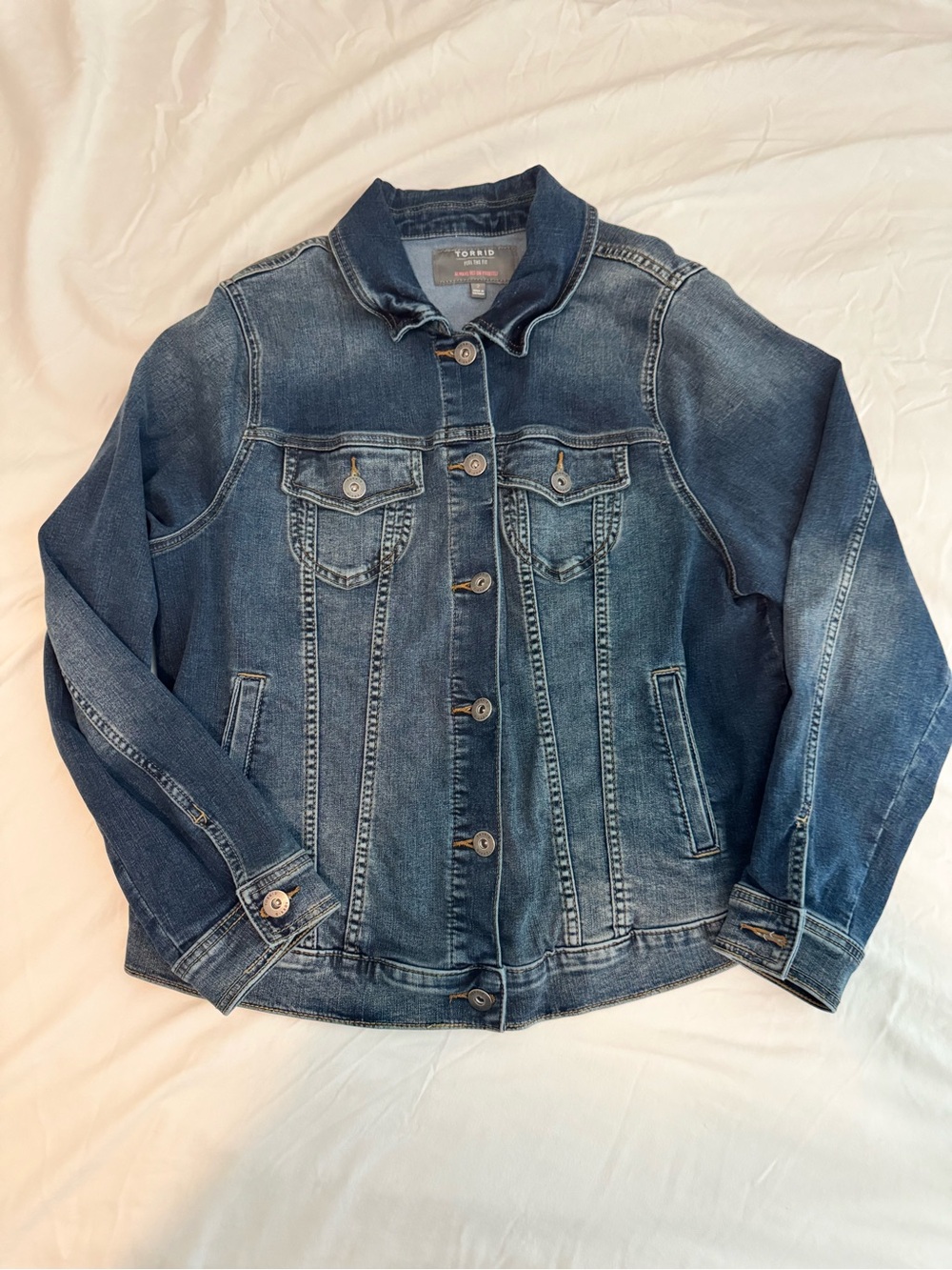 torrid Girls' Blue Washed Denim Jacket